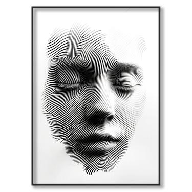Linee di Vuoto – Quadro su tela astratto moderno verticale