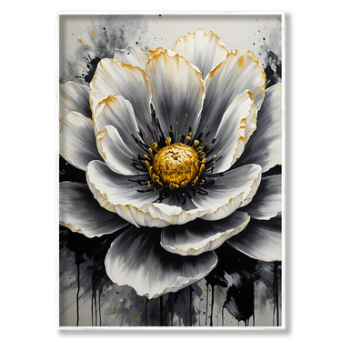 Luce e ombra in fiore – Quadro su tela fiori verticale