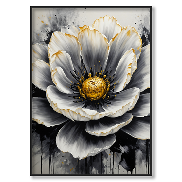 Luce e ombra in fiore – Quadro su tela fiori verticale