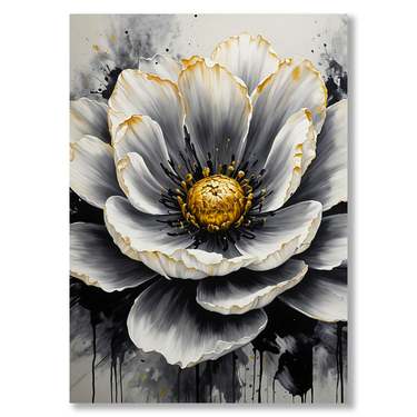 Luce e ombra in fiore – Quadro su tela fiori verticale