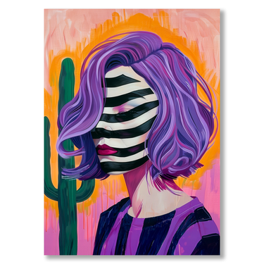 Mirage Striato – Quadro su tela astratto pop art moderno verticale