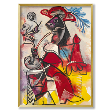 Moschettiere con pipa Picasso – Quadro su tela riproduzione d'arte verticale