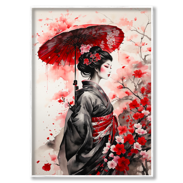 Ombre di Geisha – Quadro su tela donna verticale