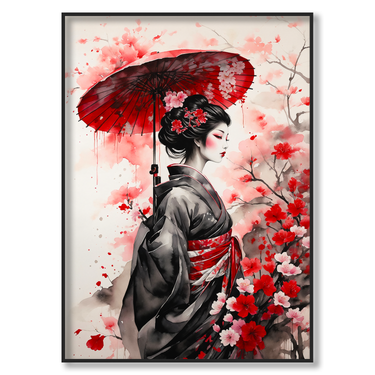 Ombre di Geisha – Quadro su tela donna verticale