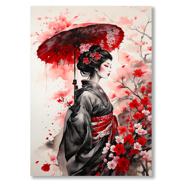 Ombre di Geisha – Quadro su tela donna verticale