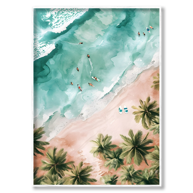 Onde Tropicali – Quadro su tela paesaggio verticale