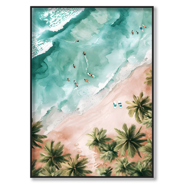 Onde Tropicali – Quadro su tela paesaggio verticale