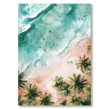 Onde Tropicali – Quadro su tela paesaggio verticale