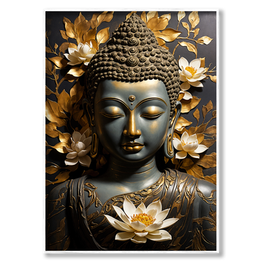 Oro zen – Quadro su tela pittorico verticale