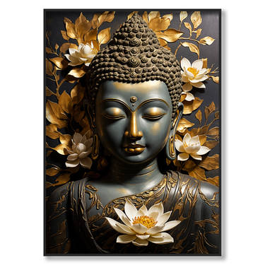 Oro zen – Quadro su tela pittorico verticale