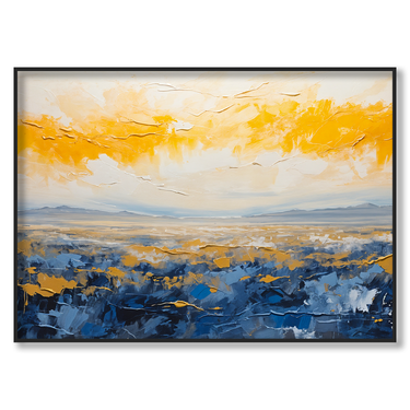Oro e Profondità – Quadro su tela astratto moderno orizzontale