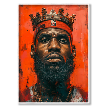 Re del Parquet – Quadro su tela pop art moderno verticale