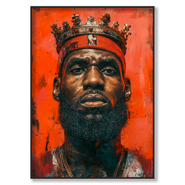 Re del Parquet – Quadro su tela pop art moderno verticale