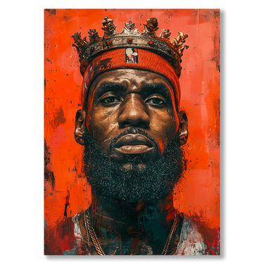 Re del Parquet – Quadro su tela pop art moderno verticale