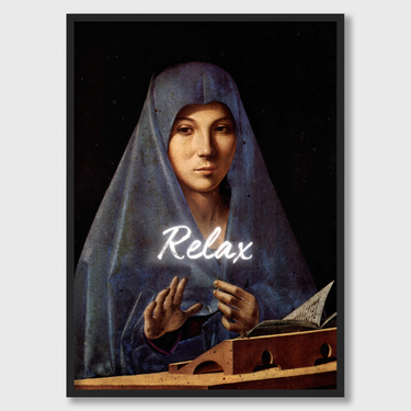 Neon Relax – Quadro su tela pop art geometrico moderno verticale