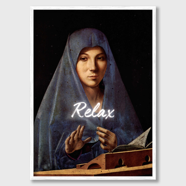 Neon Relax – Quadro su tela pop art geometrico moderno verticale
