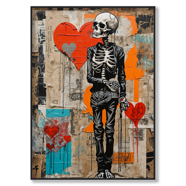 Requiem d’Amore – Quadro su tela pop art street art moderno verticale