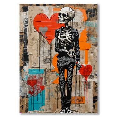 Requiem d’Amore – Quadro su tela pop art street art moderno verticale