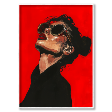 Rosso d'Ambra – Quadro su tela pop art donna moderno verticale