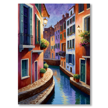 Silenzio d'acqua – Quadro su tela paesaggio verticale