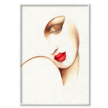 Sguardo di Seta – Quadro su tela astratto donna moderno verticale