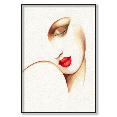 Sguardo di Seta – Quadro su tela astratto donna moderno verticale
