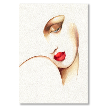 Sguardo di Seta – Quadro su tela astratto donna moderno verticale
