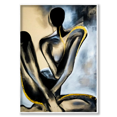Silhouette di Donna – Quadro su tela astratto pop art moderno verticale
