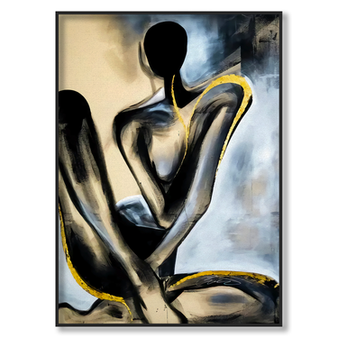 Silhouette di Donna – Quadro su tela astratto pop art moderno verticale