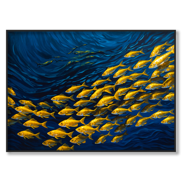 Sinfonia Sottomarina – Quadro su tela astratto animali moderno orizzontale