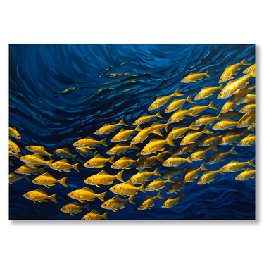 Sinfonia Sottomarina – Quadro su tela astratto animali moderno orizzontale