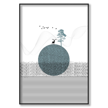 Solitudine Cosmica – Quadro su tela astratto pop art moderno verticale