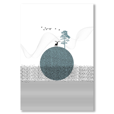 Solitudine Cosmica – Quadro su tela astratto pop art moderno verticale