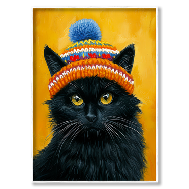 Stile Felino – Quadro su tela pop art animali moderno verticale