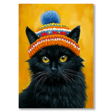 Stile Felino – Quadro su tela pop art animali moderno verticale