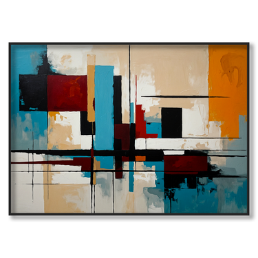 Struttura del Caos – Quadro su tela astratto moderno orizzontale