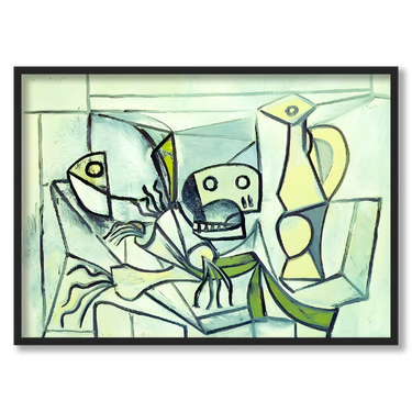 Testa di pesce Picasso – Quadro su tela riproduzione d'arte orizzontale