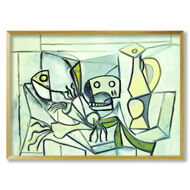 Testa di pesce Picasso – Quadro su tela riproduzione d'arte orizzontale