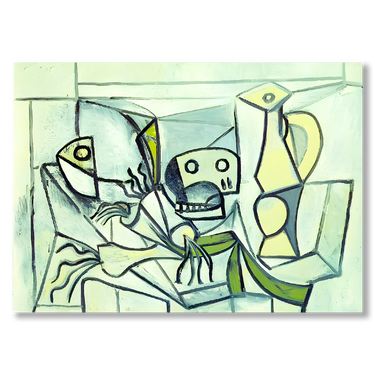 Testa di pesce Picasso – Quadro su tela riproduzione d'arte orizzontale