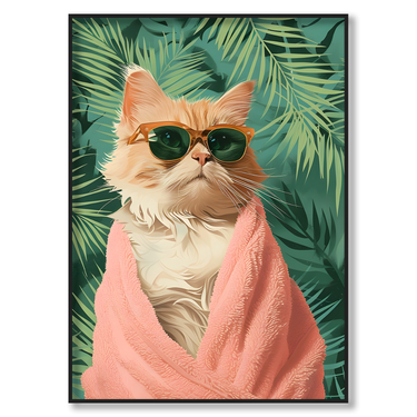Tropical Vibes – Quadro su tela astratto pop art moderno verticale