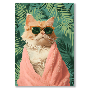 Tropical Vibes – Quadro su tela astratto pop art moderno verticale
