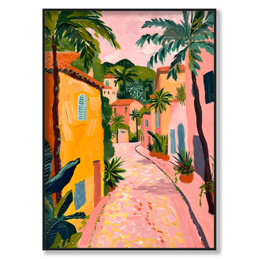 Vicoli al Tramonto – Quadro su tela paesaggio verticale