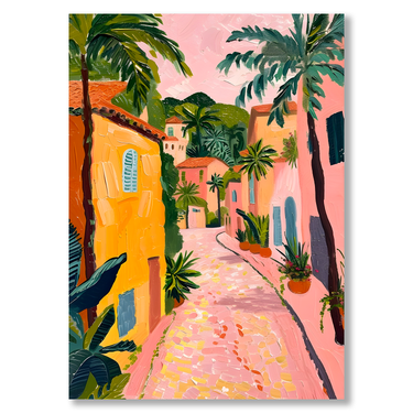 Vicoli al Tramonto – Quadro su tela paesaggio verticale