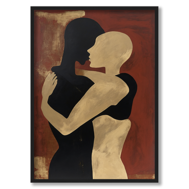 Abbracci astratti – Quadro su tela donna verticale