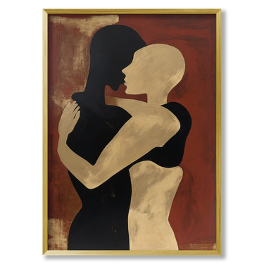 Abbracci astratti – Quadro su tela donna verticale