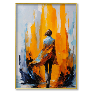 Attraverso la luce – Quadro su tela astratto donna moderno verticale