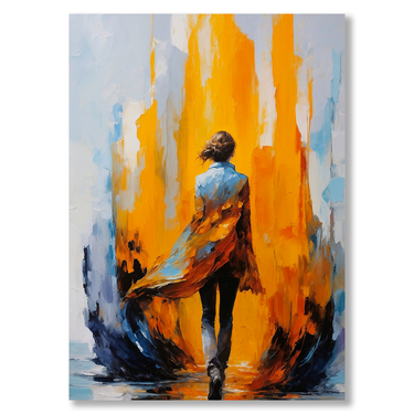 Attraverso la luce – Quadro su tela astratto donna moderno verticale