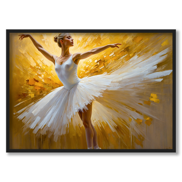 Ballerina dorata – Quadro su tela donna orizzontale