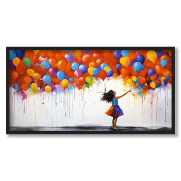 Palloncini colorati – Quadro su tela astratto moderno orizzontale