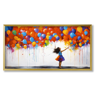 Palloncini colorati – Quadro su tela astratto moderno orizzontale
